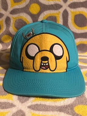 Adventure Time Jake the Dog Turquoise Snapback Hat Cartoon Network Youth C